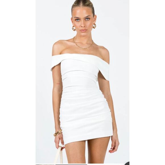 PRINCESS POLLY MARCIA MINI DRESS WHITE size US 2 (new) - Picture 3 of 9